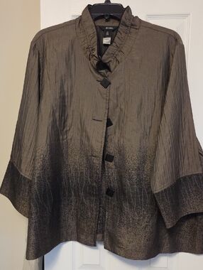 Ali Miles Quilted Jacket in Dark Olive